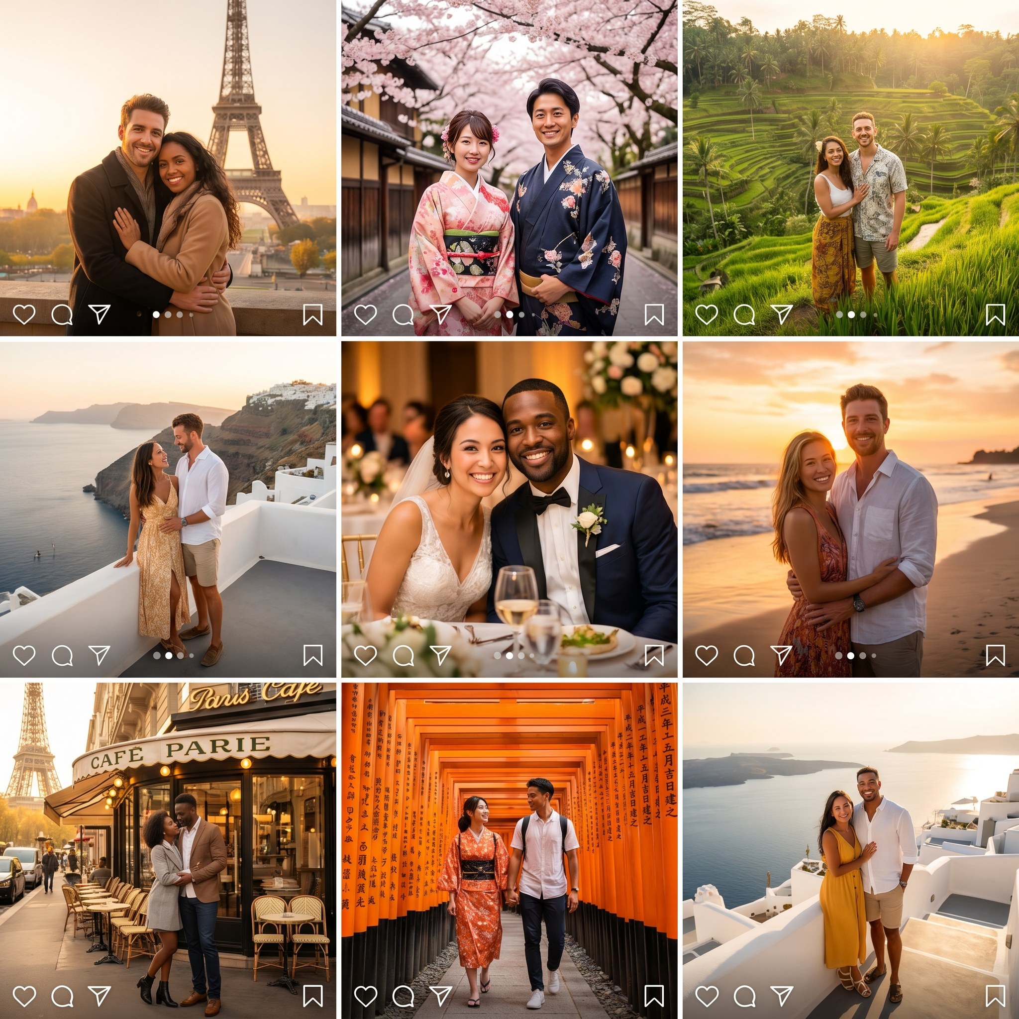 Couples sharing their Pictaway portraits